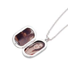 Load image into Gallery viewer, Men's Silver Oval Tag Locket