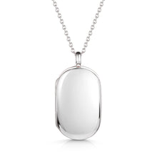 Load image into Gallery viewer, Men's Silver Oval Tag Locket