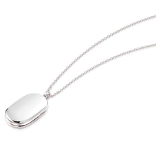 Load image into Gallery viewer, Men's Silver Oval Tag Locket