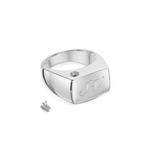 Load image into Gallery viewer, Men's Signet Ring Urn Silver