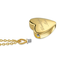 Load image into Gallery viewer, Drop Heart Urn Necklace - Gold