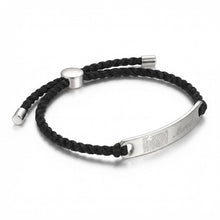 Load image into Gallery viewer, Braided Bracelet Fingerprint Silver