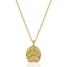 Load image into Gallery viewer, Pressed Paw Urn Necklace - Gold