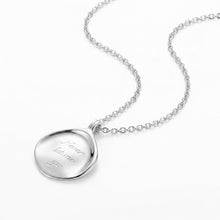 Load image into Gallery viewer, Large Organic Round Initial Necklace - Silver