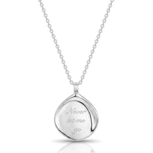 Load image into Gallery viewer, Large Organic Round Initial Necklace - Silver
