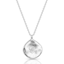 Load image into Gallery viewer, Large Organic Round Initial Necklace - Silver