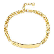 Load image into Gallery viewer, Legacy Name Bar Urn With Cuban Chain Bracelet - Gold