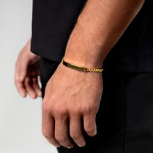 Load image into Gallery viewer, Legacy Name Bar Urn With Cuban Chain Bracelet - Gold