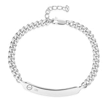 Load image into Gallery viewer, Legacy Name Bar Urn With Cuban Chain Bracelet - Silver