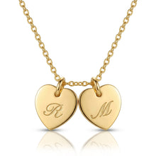 Load image into Gallery viewer, Little Twin Heart Personalised Necklace – Gold