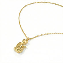 Load image into Gallery viewer, Cat Silhouette Urn Necklace - Gold