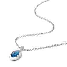 Load image into Gallery viewer, Little Oval Ashes Resin Necklace - Silver