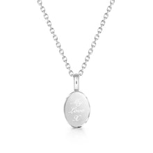 Load image into Gallery viewer, Little Oval Ashes Resin Necklace - Silver