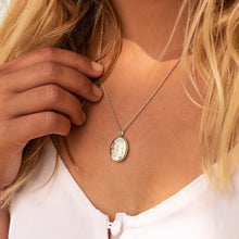 Load image into Gallery viewer, Little Oval Scroll Locket – Silver