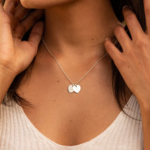Load image into Gallery viewer, Little Twin Heart Personalised Necklace – Silver