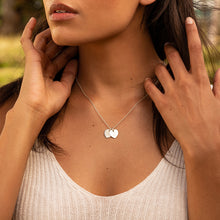 Load image into Gallery viewer, Little Twin Heart Personalised Necklace – Silver