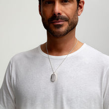 Load image into Gallery viewer, Men's Silver Oval Tag Locket