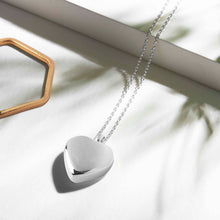Load image into Gallery viewer, Heart Urn Ashes Necklace – Silver