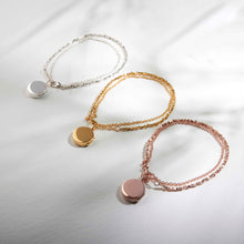 Load image into Gallery viewer, Rose Gold Nugget Round Locket Bracelet