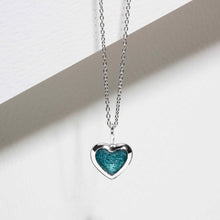 Load image into Gallery viewer, Rounded Heart Ashes Resin Pendant - Silver