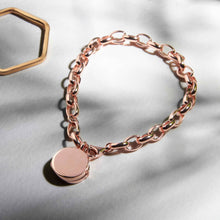 Load image into Gallery viewer, Links Round Locket Bracelet – Rose Gold