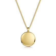 Load image into Gallery viewer, Men's Round Drum Urn Ashes Necklace – Gold