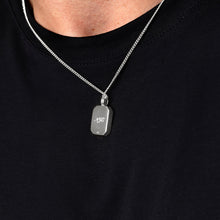 Load image into Gallery viewer, Men's Black Onyx Ingot Urn - Silver