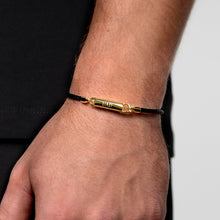 Load image into Gallery viewer, Men's Braided Cord Bracelet With Capsule Urn - Gold