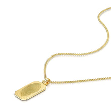 Load image into Gallery viewer, Men's Fingerprint Army Dog Tag Necklace - Gold