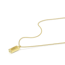 Load image into Gallery viewer, Mens Fingerprint Tall Ingot Urn Necklace Gold