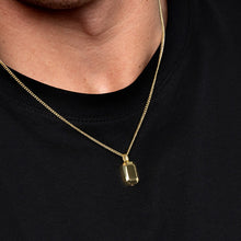Load image into Gallery viewer, Men's Ingot Urn Necklace - Gold