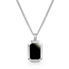 Load image into Gallery viewer, Mens Black Onyx Ingot Urn silver