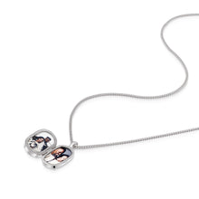 Load image into Gallery viewer, Men's Small Malachite Dog Tag Locket - Silver