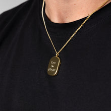 Load image into Gallery viewer, Men's Gold Oval Tag Locket