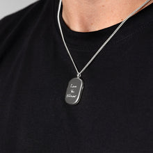 Load image into Gallery viewer, Men's Silver Oval Tag Locket