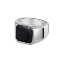 Load image into Gallery viewer, Octagonal Signet Ashes Resin Ring - Silver