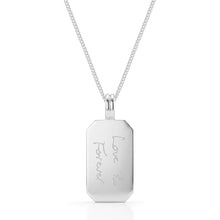 Load image into Gallery viewer, Octagonal Dog Tag Men’s Handwriting Necklace – 925 Solid Silver