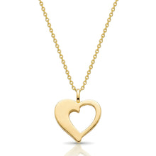 Load image into Gallery viewer, Open Resin Heart With Crystal Necklace - Gold