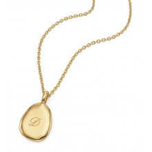 Load image into Gallery viewer, Organic Initial Pebble Necklace - Gold