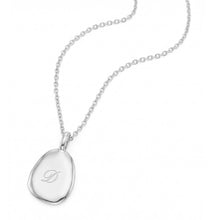 Load image into Gallery viewer, Organic Initial Pebble Necklace - Silver