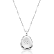 Load image into Gallery viewer, Organic Initial Pebble Necklace - Silver
