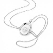 Load image into Gallery viewer, Organic Oval Initial Necklace - Silver