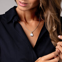 Load image into Gallery viewer, Organic Pebble Ashes Resin Necklace - Silver