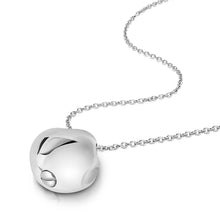 Load image into Gallery viewer, Organic Pebble Urn Ashes Necklace - Silver