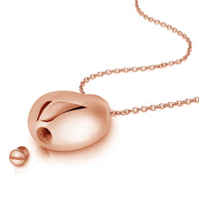 Load image into Gallery viewer, Organic Pebble Urn Ashes Necklace - Rose Gold