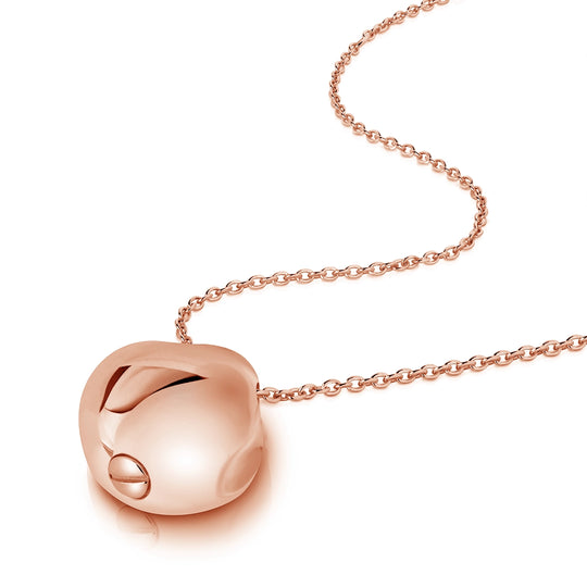 Organic Pebble Urn Ashes Necklace - Rose Gold