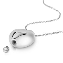 Load image into Gallery viewer, Organic Pebble Urn Ashes Necklace - Silver