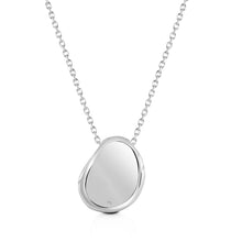 Load image into Gallery viewer, Organic Pebble Urn Ashes Necklace - Silver