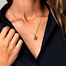 Load image into Gallery viewer, Organic Round Ashes Resin Necklace - Gold