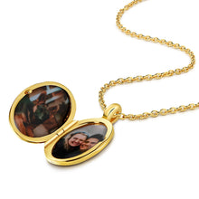 Load image into Gallery viewer, Oval Locket With Crystal Halo